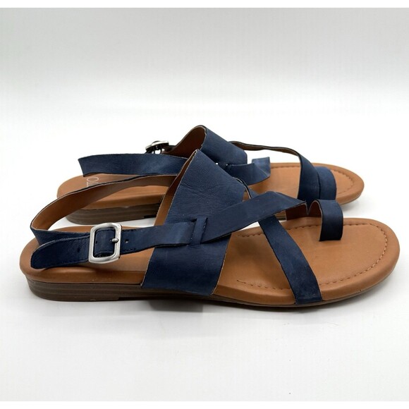Franco Sarto Womens Blue Gia Buckle Strappy Casual Sandals Size US 9.5 M - Picture 3 of 5